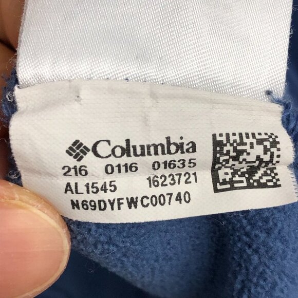 Columbia Titanium periwinkle blue coral trim waffle knit zippered jacket LG - Picture 6 of 16